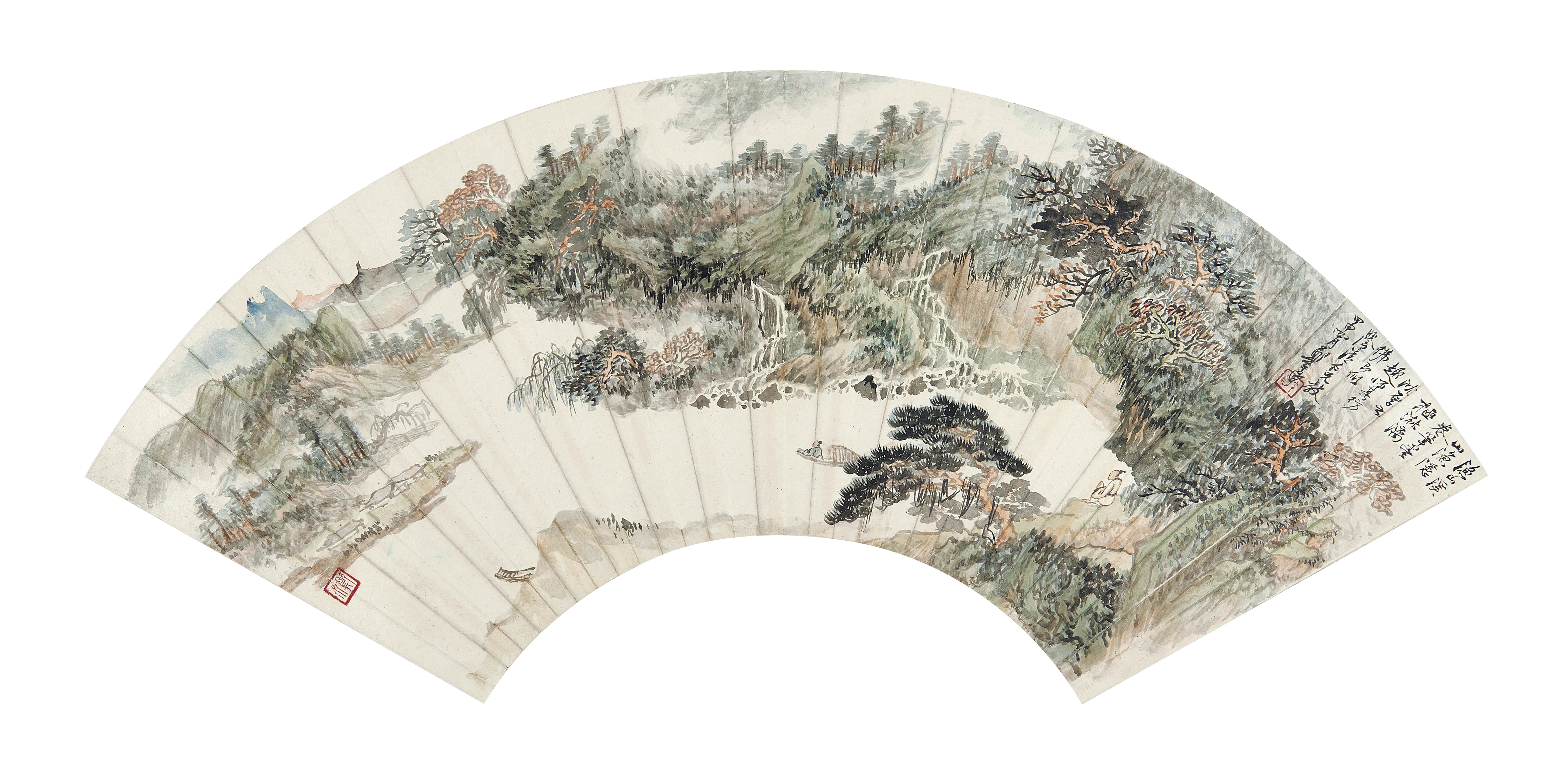 郑午昌  溪山渔隐