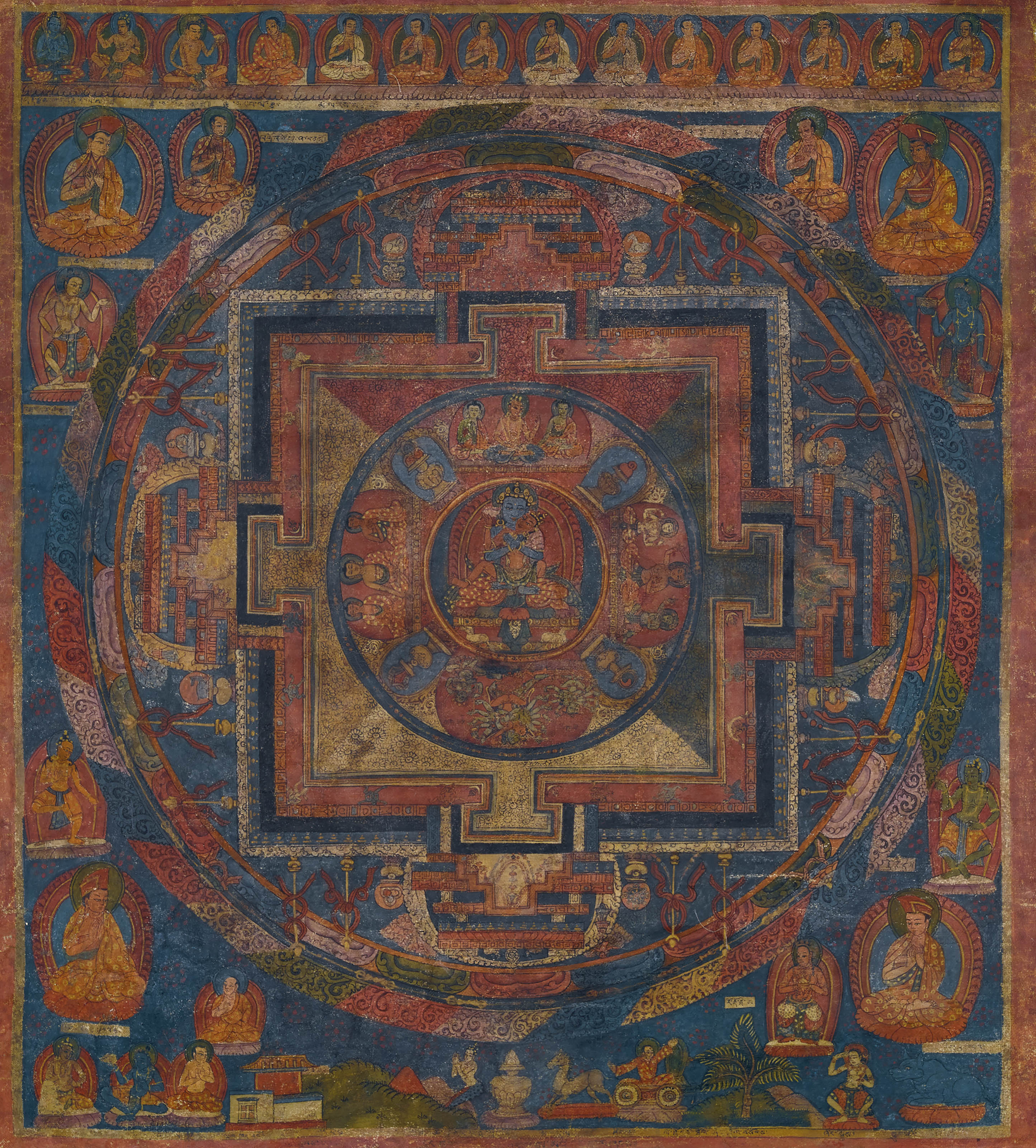 清早期  金刚总持坛城唐卡