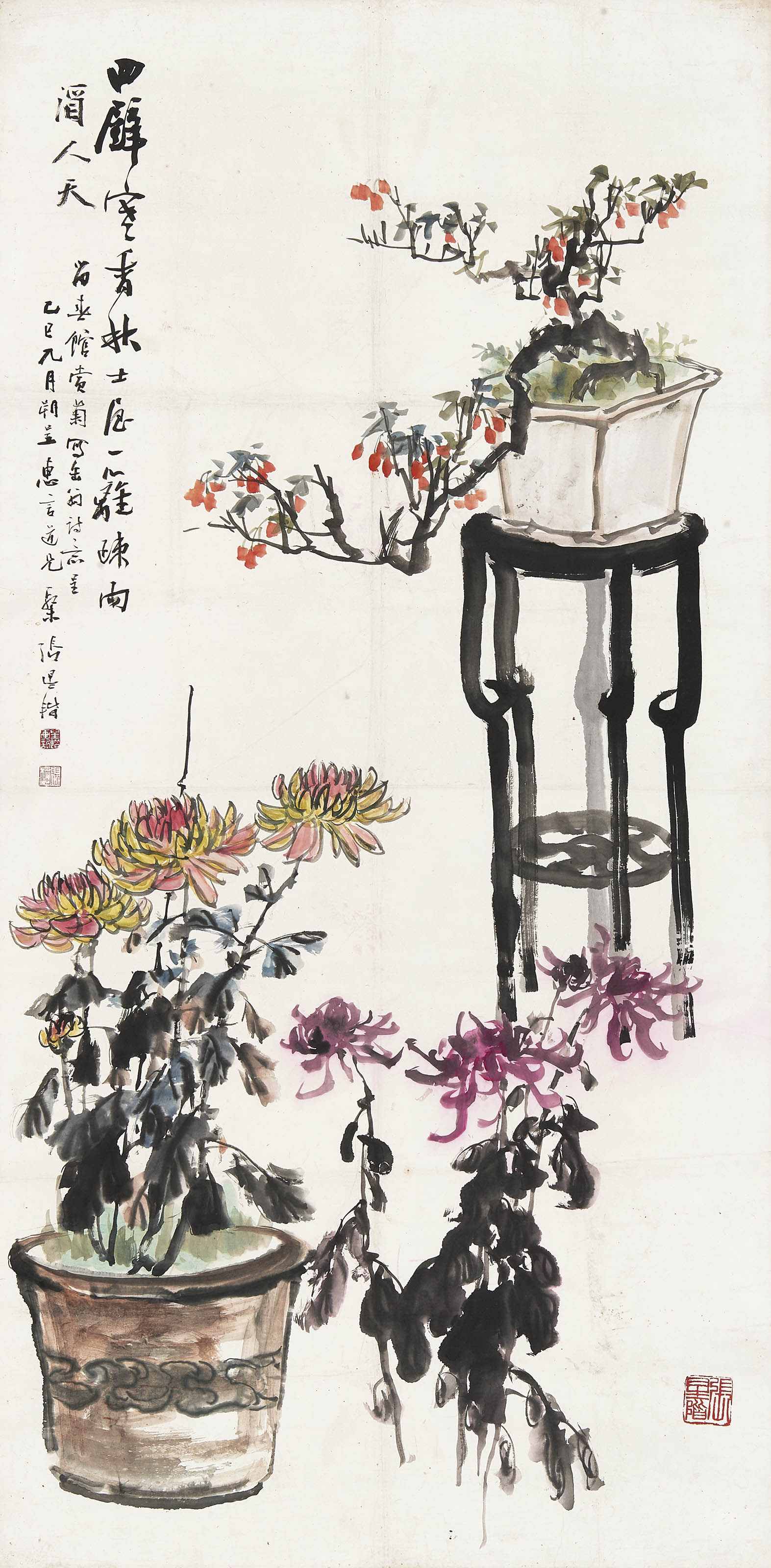 张辛稼  寒香菊影