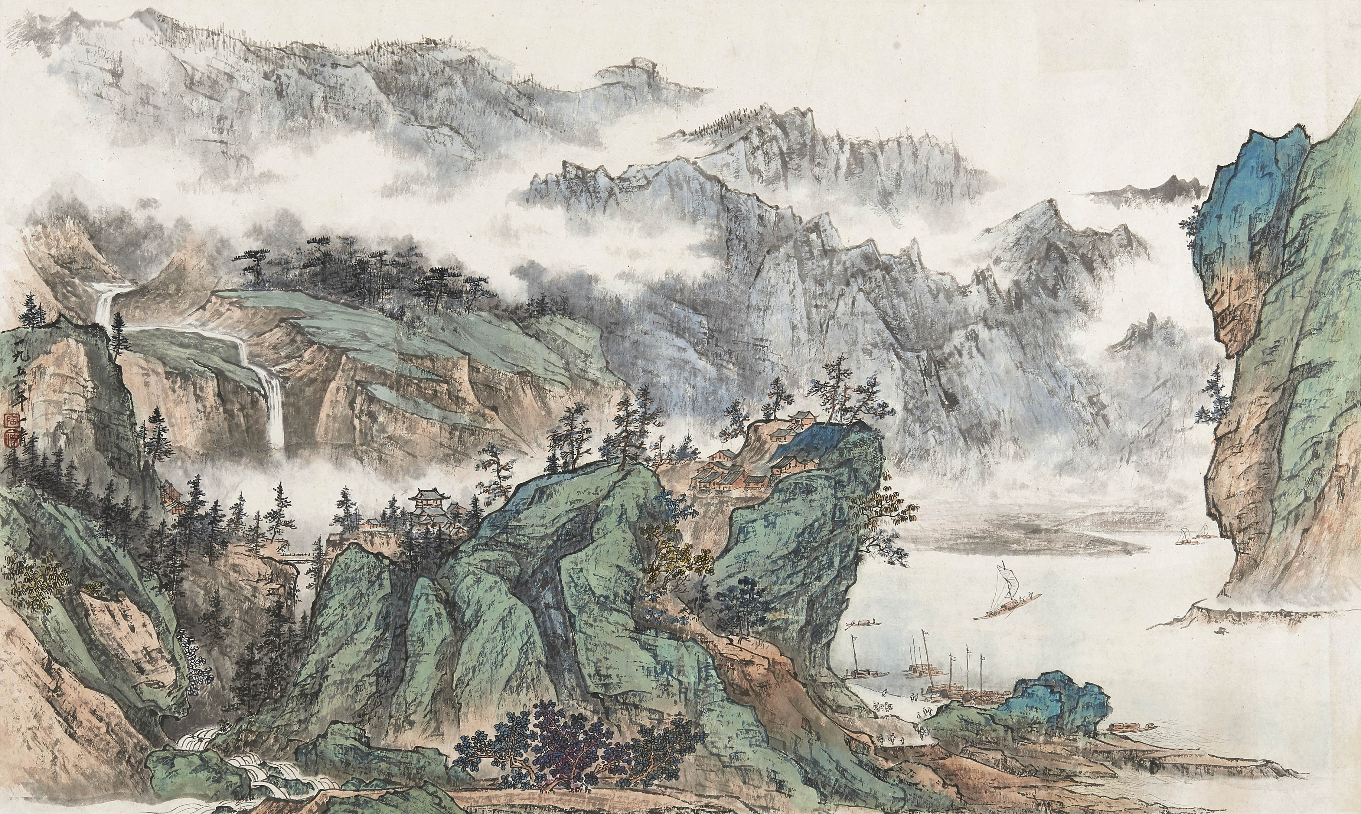 陶一清  峡江渡口