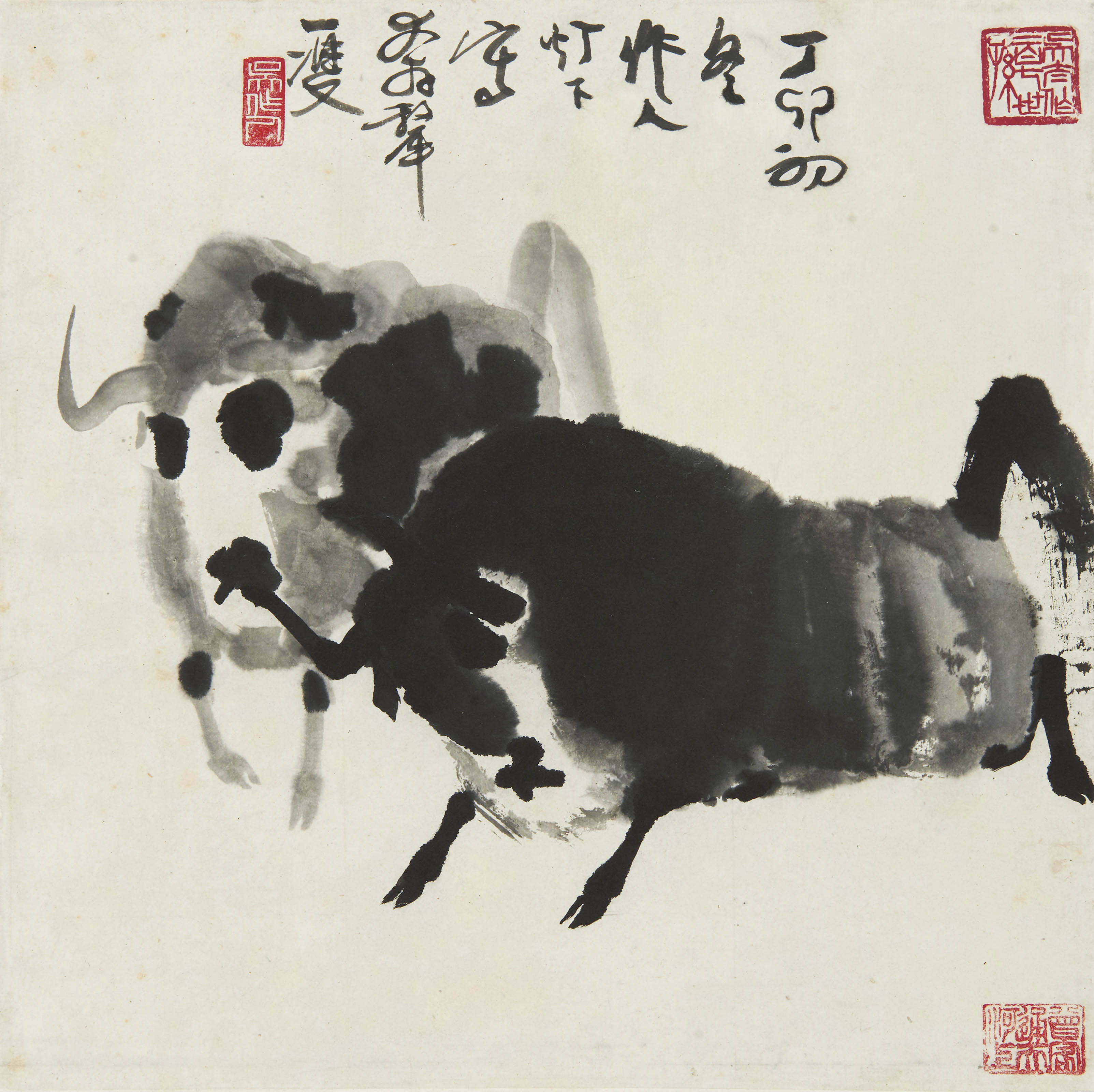 吴作人  奔牦