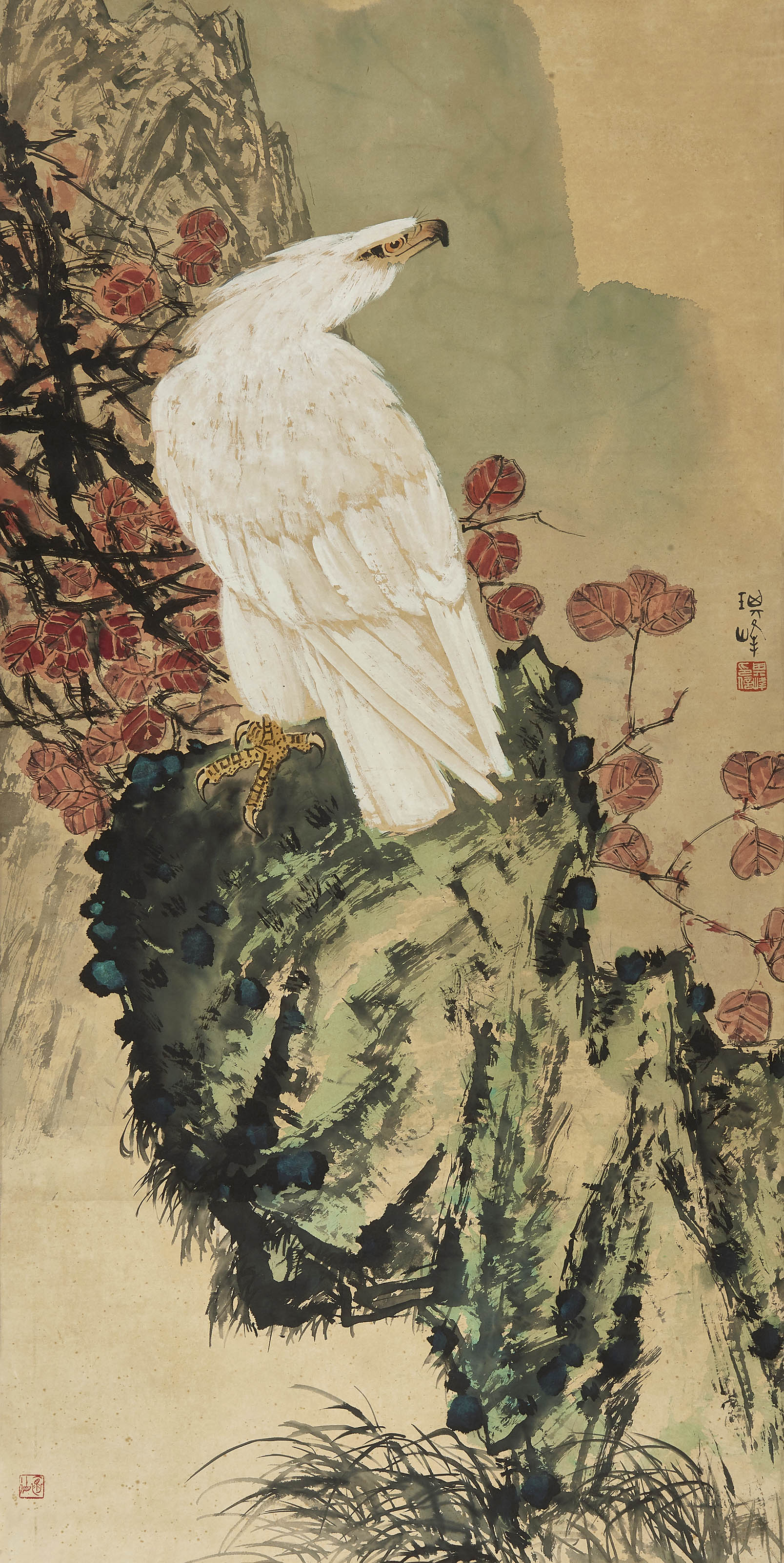 孙其峰  红叶白鹰